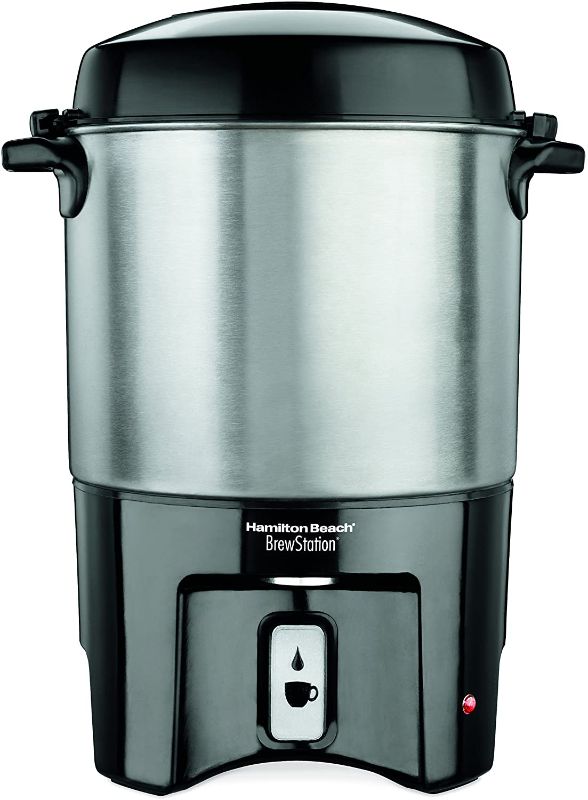 Photo 1 of Hamilton Beach 40540 Brew Station 40-Cup Coffee Urn, Silver,Medium
