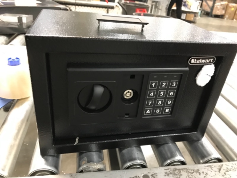 Stalwart Electronic Digital Steel Safe Box with LED Keypad and 2 Manual