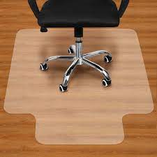 Photo 1 of HOMEK Office Chair Mat for Hard Floors, 1/8” Thick 48" x 36" 2 PiecesDesk Chair Mat for Hard Floor Use, Floor Protector Mat
