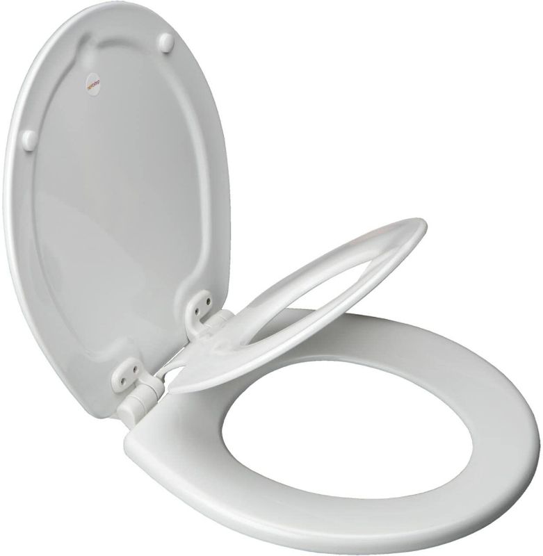 Photo 1 of (NEEDS CLEANING FROM PREVIOUS OWNER) 
Bemis 483SLOW Round NextStep White SLOW Closing Potty Seat
