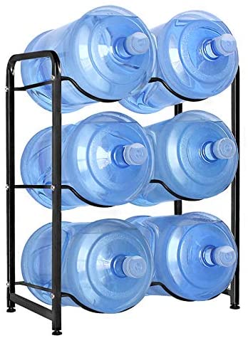 Photo 1 of (MISSING HARDWARE) 
water bottles rack black 3-tier for 6 jugs