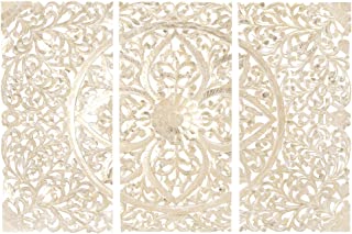 Photo 1 of (COSMETIC DAMAGES) 
Benzara 30936 Wood Wall Panel, Set of 3, 66" W x 48" H