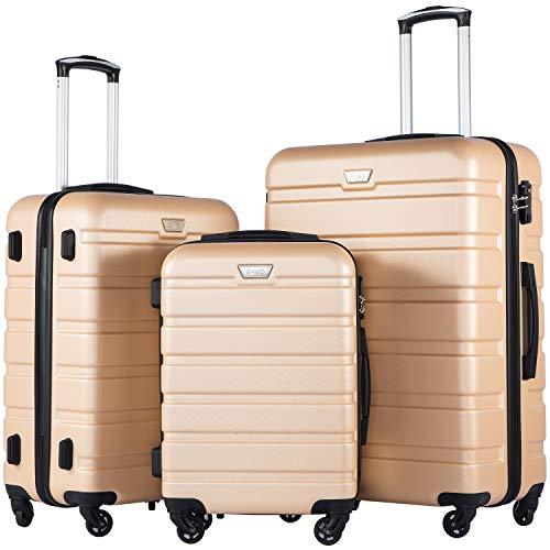 Photo 1 of (cosmetic damage)
COOLIFE LUGGAGE 3 PIECE SET SUITCASE SPINNER HARDSHELL LIGHTWEIGHT TSA LOCK (CHAMPAGNE NEW)
