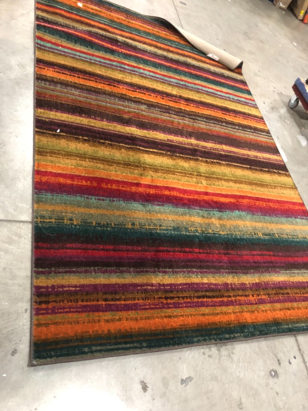 Photo 3 of (DAMAGED SURFACE) 
Mohawk Home New Wave Boho Stripe Area Rug, 6'x9', Multi