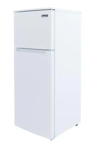 Photo 1 of 4.5 cu. ft. 2 Door Mini Fridge in White with Freezer
