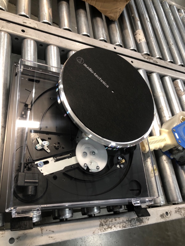 Photo 1 of PARTS ONLY
Audio-Technica AT-LP60X-BK Fully Automatic Belt-Drive Stereo Turntable, Black, Hi-Fi, 2 Speed, Dust Cover, Anti-Resonance, Die-Cast Aluminum Platter
