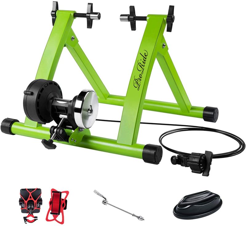 Photo 1 of *PARTS ONLY*** ProRide Indoor Bike Trainer Stand Bicycle Exercise Magnetic Stand with Noise Reduction Wheel with Bike Phone Holder
DAMAGED// PARTS ONLY 