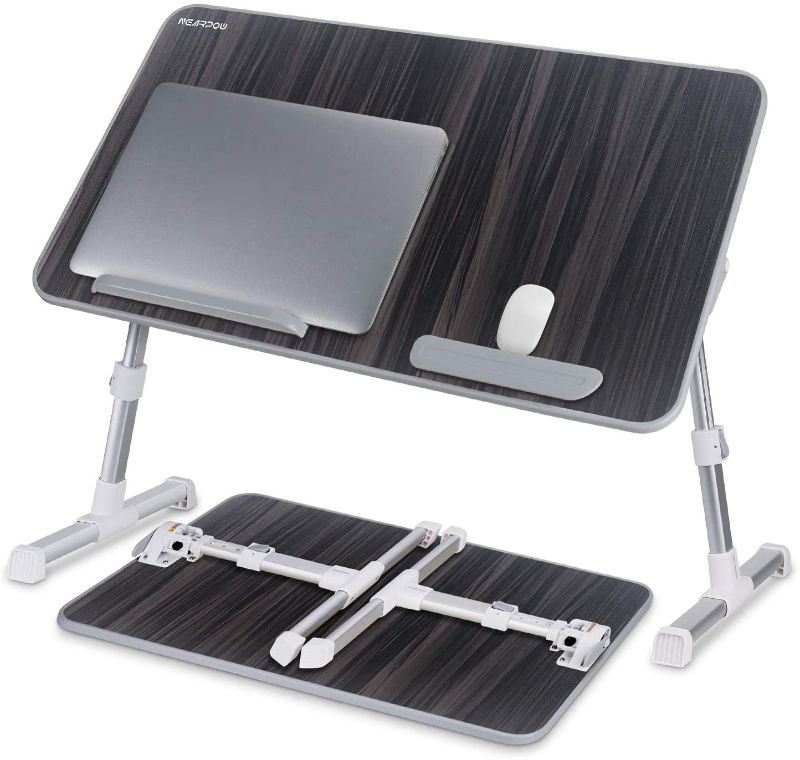 Photo 1 of Laptop Bed Tray Table,  (Larger Size) Adjustable Laptop Bed Stand, Portable Standing Table with Foldable Legs, Foldable Lap Tablet Table for Sofa Couch Floor - Large Size Fit for 17" Laptop or Smaller,FOLDING SIZE: 23.6"x13"x2.32"
