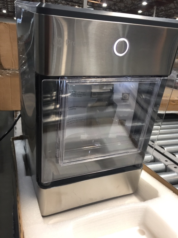 Photo 3 of GE Profile Opal | Countertop Nugget Ice Maker with Side Tank | Portable Ice Machine with Bluetooth Connectivity | Smart Home Kitchen Essentials | Stainless Steel Finish | Up to 24 lbs. of Ice Per Day
