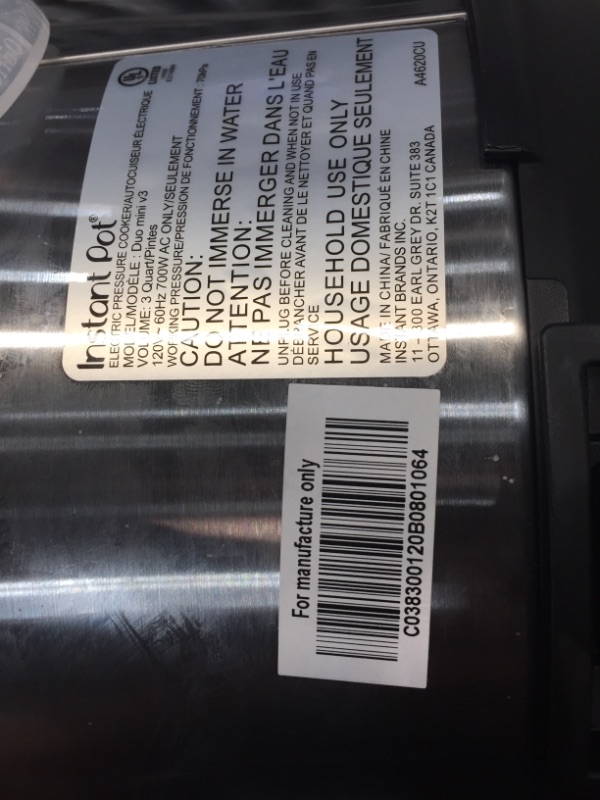 Photo 4 of Instant Pot Duo Mini 3 Qt 7-in-1 Multi- Use Programmable Pressure Cooker, Slow Cooker, Rice Cooker, Steamer, Sauté, Yogurt Maker and Warmer