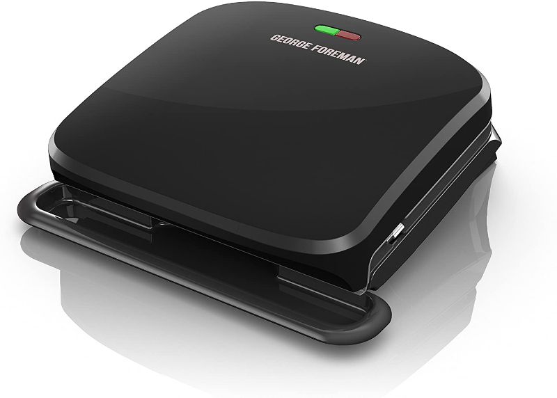 Photo 1 of George Foreman 4-Serving Removable Plate Electric Grill and Panini Press, Black, GRP1060B