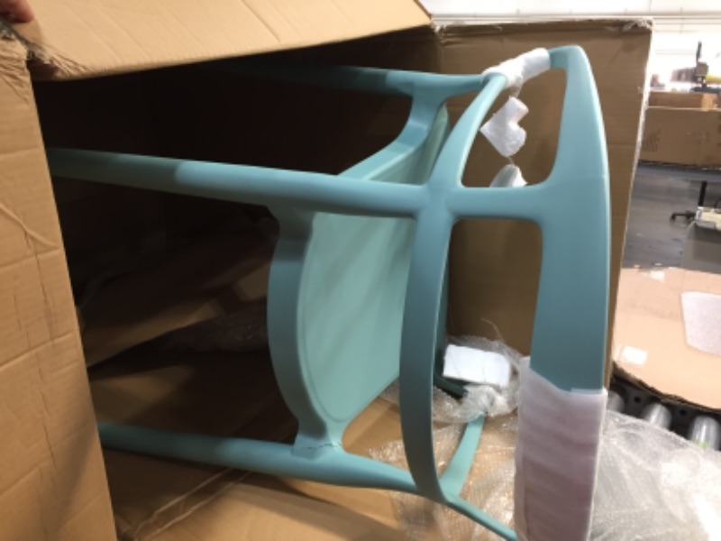 Photo 4 of **GENERAL POST** PLASTIC OUTDOOR CHAIRS, SET OF TWO, TURQUOISE