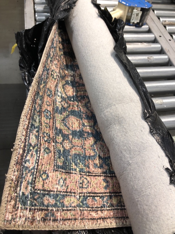 Photo 1 of Amber Lewis X Loloi Billie Collection BIL-02 Ocean / Brick 8'6" X 11'6" Area Rug
