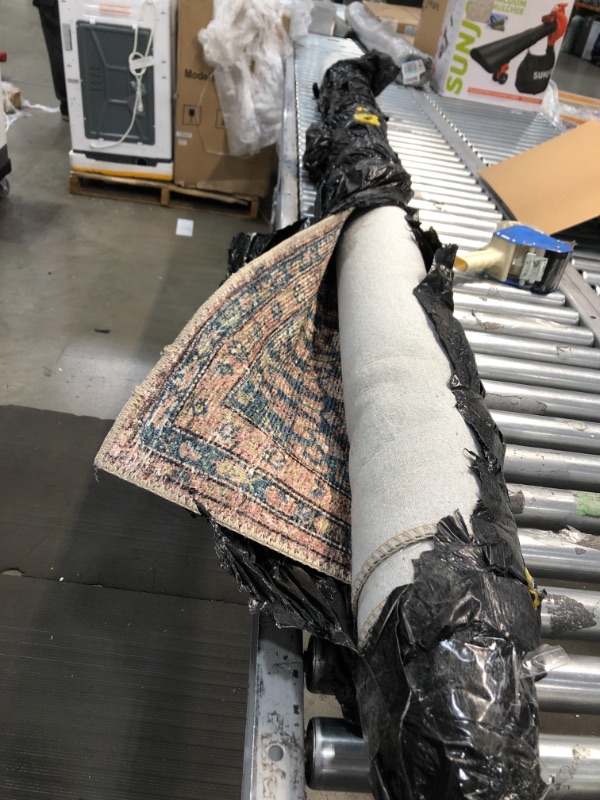 Photo 1 of Amber Lewis X Loloi Billie Collection BIL-02 Ocean / Brick 8'6" X 11'6" Area Rug
