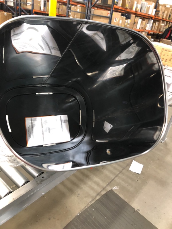 Photo 1 of ***TOUCHLESS PARTS NOT FUNCTIONAL*** Ninestars Dzt-80-35 Automatic Touchless Infrared Motion Sensor Trash Can, 21 Gal 80l, Heavy Duty Stainless Steel Base (oval, Brush Trashcan, Silver Li
