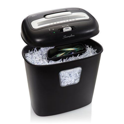 Photo 1 of Swingline Paper Shredder, 12 Sheets, Super Cross-Cut, Junk Mail Shredder, 1 User, Personal, Duo, Black (1757394)
