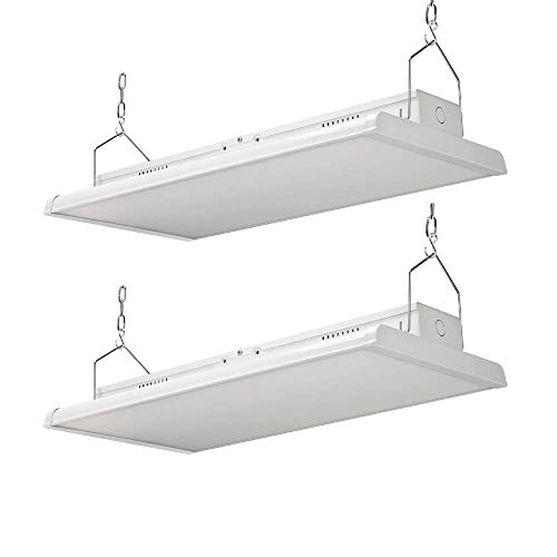 Photo 1 of Konlite 2 Pack 4FT Linear LED Bay Ceiling Light 225W 30600 Lumens 1-10V Dimmable 5000K Color UL and DLC Listed Industrial LED Warehouse and Aisle Ligh
