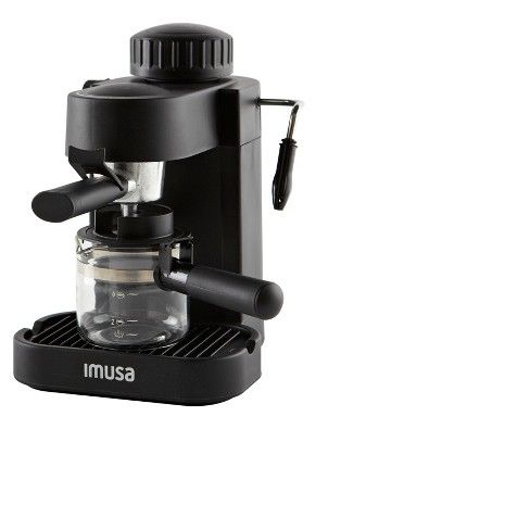 Photo 1 of IMUSA 4 Cup Electric Espresso and Cappuccino Maker in Black
