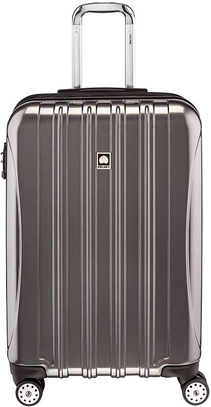 Photo 1 of DELSEY Paris Helium Aero Hardside Expandable Luggage with Spinner Wheels, Titanium, Carry-On 21 Inch
