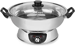 Photo 1 of Aroma Housewares ASP-610 Dual-Sided Shabu Hot Pot, 5Qt, Stainless Steel