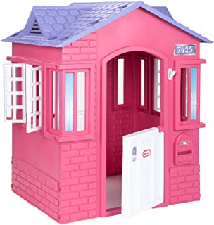 Photo 1 of Little Tikes Cape Cottage House, Pink with Working Doors, Working Window Shutters, Flag Holder, Easy Installation Process, For Kids 2-8 Years Old
