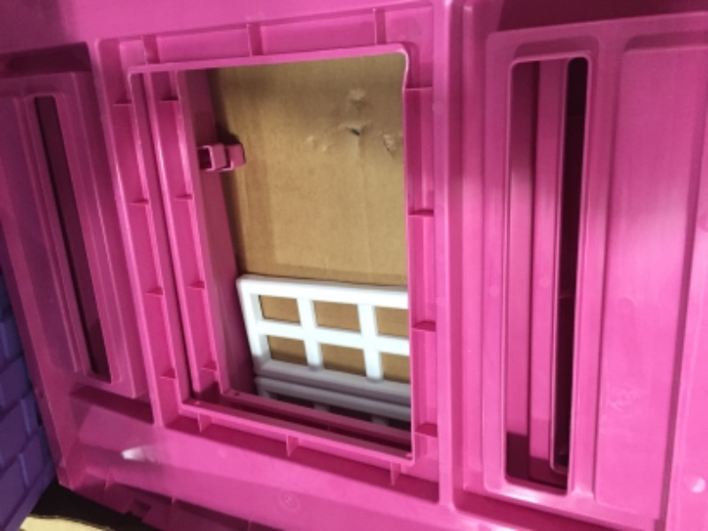 Photo 4 of Little Tikes Cape Cottage House, Pink with Working Doors, Working Window Shutters, Flag Holder, Easy Installation Process, For Kids 2-8 Years Old
