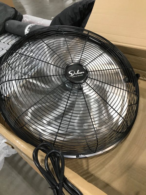 Photo 2 of 18 Inch Industrial Wall Mount Fan, 3 Speed Commercial Ventilation Metal Fan for Warehouse, Greenhouse, Workshop, Patio, Factory and Basement - High Velocity
