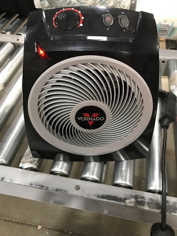 Photo 2 of Vornado VH10 Vortex Heater with Adjustable Thermostat, 2 Heat Settings, Advanced Safety Features, Whole Room, Black
