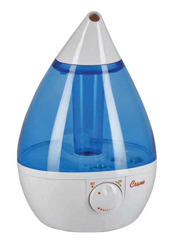 Photo 1 of 1 Gal. Drop Ultrasonic Cool Mist Humidifier for Medium to Large Rooms up to 500 sq. ft. - Blue/White