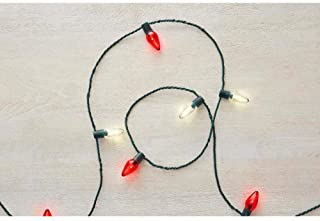 Photo 1 of Home Accents Holiday 25 ft. 25-Light LED Red & White C9 Super Bright String Light TY417-1915RSW