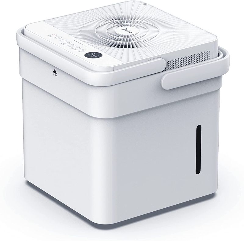 Photo 1 of Midea Cube 50 Pint Dehumidifier with Smart Wi-Fi, For Up to 4,500 Sq. Ft.-Compact Size for Home, Basements, Medium-sized Rooms, and Bathrooms, Works with Alexa (White), ENERGY STAR Most Efficient 2021
TURNS ON DOES NOT BLOW.