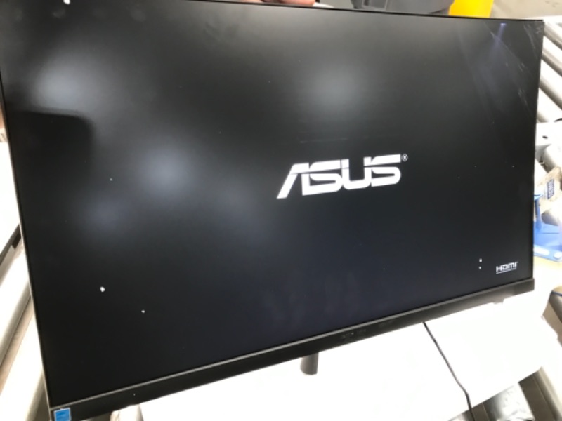 Photo 1 of ASUS VL249HE 23.8” Eye Care Monitor, 1080P Full HD, 75Hz, IPS, Adaptive-Sync/FreeSync, Eye Care, HDMI VGA, Frameless Slim Design, VESA Wall Mountable
DAMAGED IN TOP RIGHT CORNER.