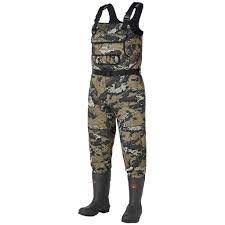 Photo 1 of BASSDASH Bare Camo Neoprene Chest Fishing Hunting Waders for Men with 600 Grams Insulated Rubber Boot Foot SIZE 10