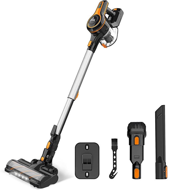 Photo 1 of INSE Cordless Vacuum Cleaner, 23Kpa Strong Suction Stick Vacuum with 45min Max Long Runtime Detachable Battery, Extra Large Dustbin, Powerful Brushless Motor, Ultra Quiet Lightweight-S600 Black
