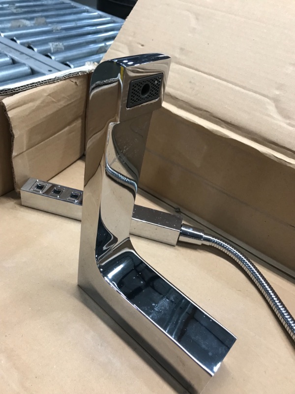 Photo 1 of Delta Faucet T4767-FL Floor-Mount Tub Filler Trim, Chrome
