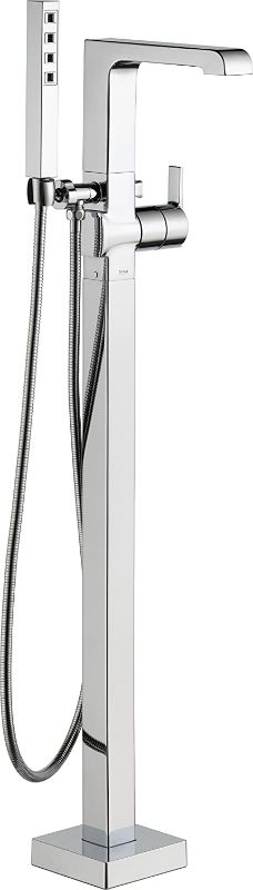 Photo 1 of Delta Faucet T4767-FL Floor-Mount Tub Filler Trim, Chrome

