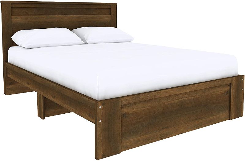 Photo 1 of Amazon Basics Colombo Traditional Style Flat Headboard - Full/Queen, Wood
