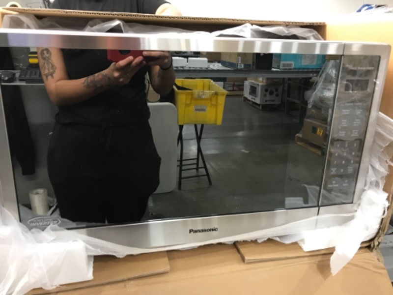 Photo 1 of Panasonic Microwave Oven, Stainless Steel Countertop/Built-In Cyclonic Wave with Inverter Technology and Genius Sensor, 2.2 Cu. Ft, 1250W, NN-SN97JS (Silver)