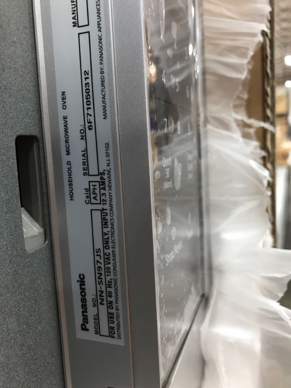Photo 1 of Panasonic Microwave Oven, Stainless Steel Countertop/Built-In Cyclonic Wave with Inverter Technology and Genius Sensor, 2.2 Cu. Ft, 1250W, NN-SN97JS (Silver)