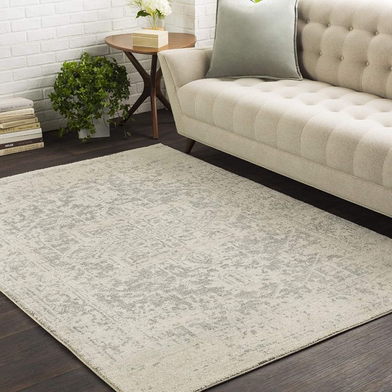 Photo 1 of ARTISTIC WEAVERS Janine Vintage Medallion Area Rug 6'7" inch Square Grey
DIRTY.