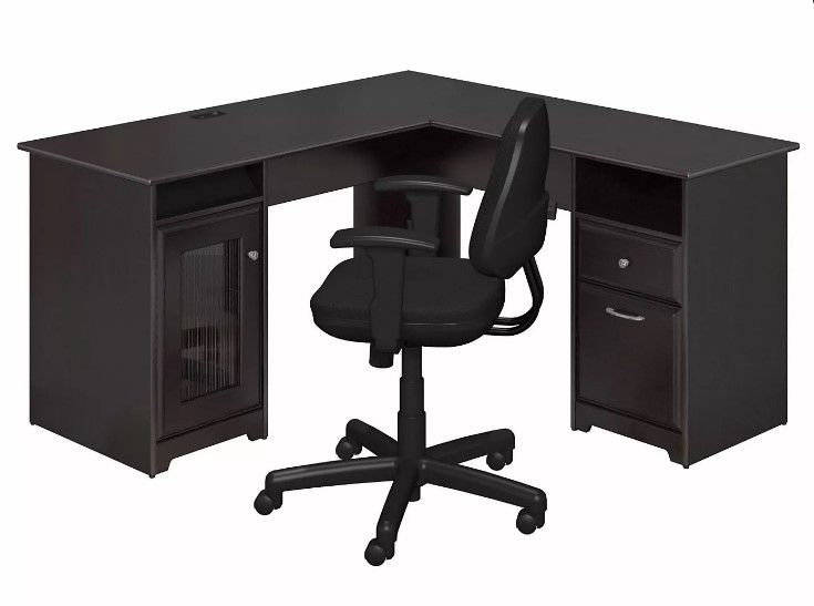 Photo 1 of Cabot L Shaped Computer Desk and Chair Set - Bush Furniture
(Incomplete - Parts Only)