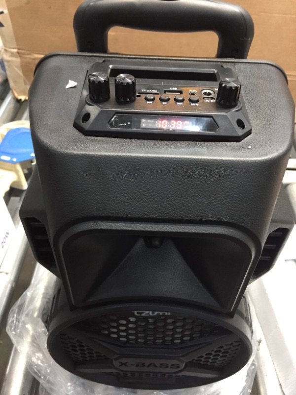 Photo 2 of **missing remote microphone and charger **
Tzumi Megabass LED Jobsite Speaker