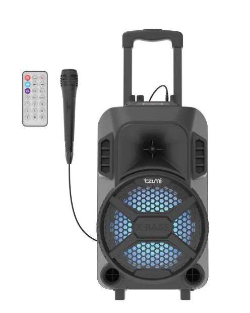 Photo 1 of **missing remote microphone and charger **
Tzumi Megabass LED Jobsite Speaker