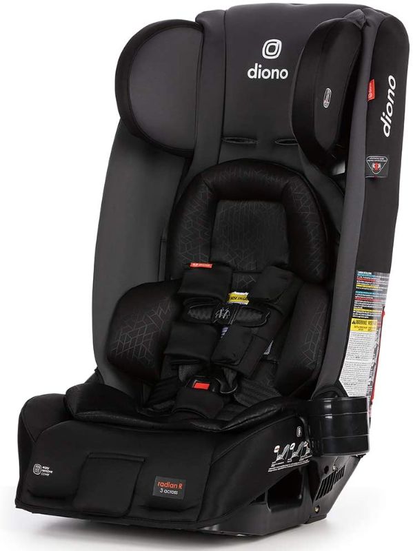 Photo 1 of Diono Radian 3RXT, 4-in-1 Convertible Car Seat, Rear and Forward Facing, Steel Core, 10 Years 1 Car Seat, Ultimate Safety and Protection, Slim Fit 3 Across, Gray Slate