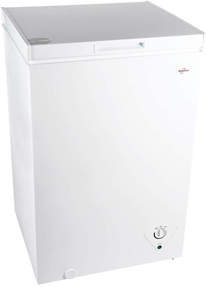 Photo 1 of DAMAGED
Koolatron Compact Chest Freezer with flip-up lid and 3.5 Cubic Feet Capacity - Mini Indoor Chest Freezer 