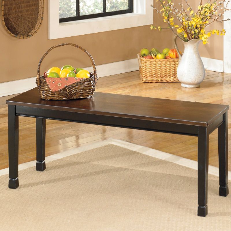 Photo 1 of Signature Design by Ashley Owingsville Dining Bench, One Size , Black
