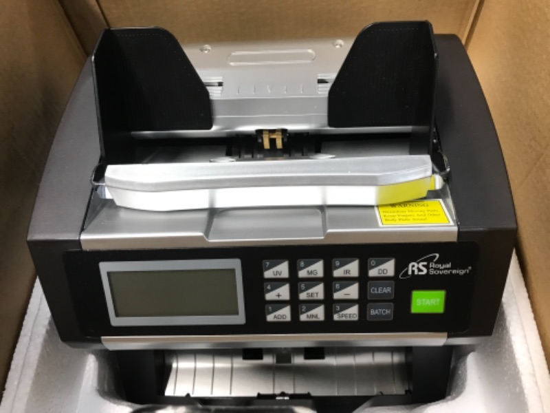 Photo 2 of ***PARTS ONLY*** Royal Sovereign High Speed Money Counting Machine, with UV, MG, IR Counterfeit Bill Detector (RBC-1515-ADBK)

