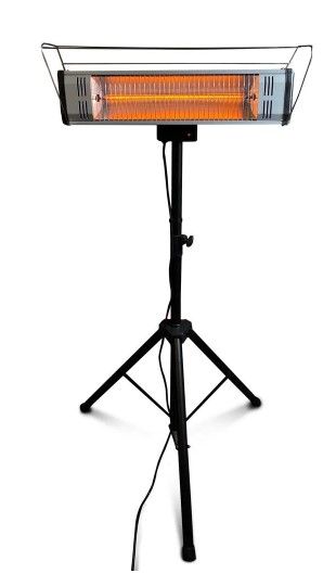 Photo 1 of Tradesman 1,500-Watt Electric Outdoor Infrared Quartz Portable Space Heater with Tripod, Wall/Ceiling Mount and Remote

