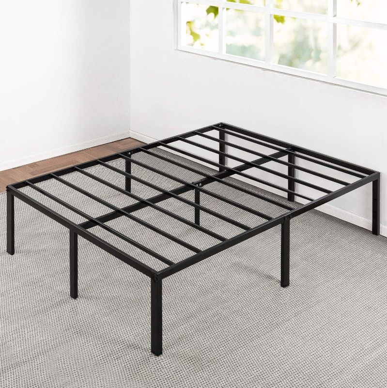 Photo 1 of Best Price Mattress 18 Inch Metal Platform Bed, Heavy Duty Steel Slats, No Box Spring Needed, Easy Assembly, Black, Full
