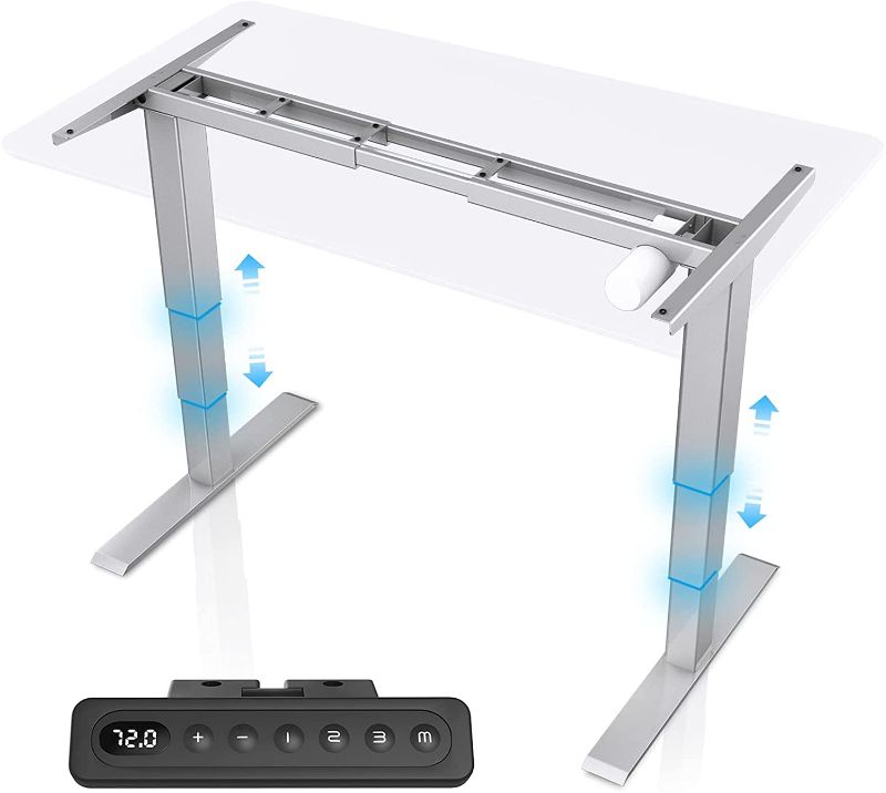 Photo 1 of ***PARTS ONLY*** MAIDeSITe Electric Standing Desk Frame 3 Tier Stand Up Desk Frame Ergonomic Height Adjustable Base Sit Stand Desk Workstation with Memory Controller (Without Desktop)
